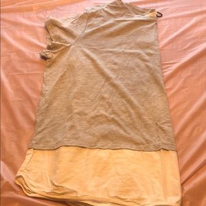 Grey shirt with white flannel bottom